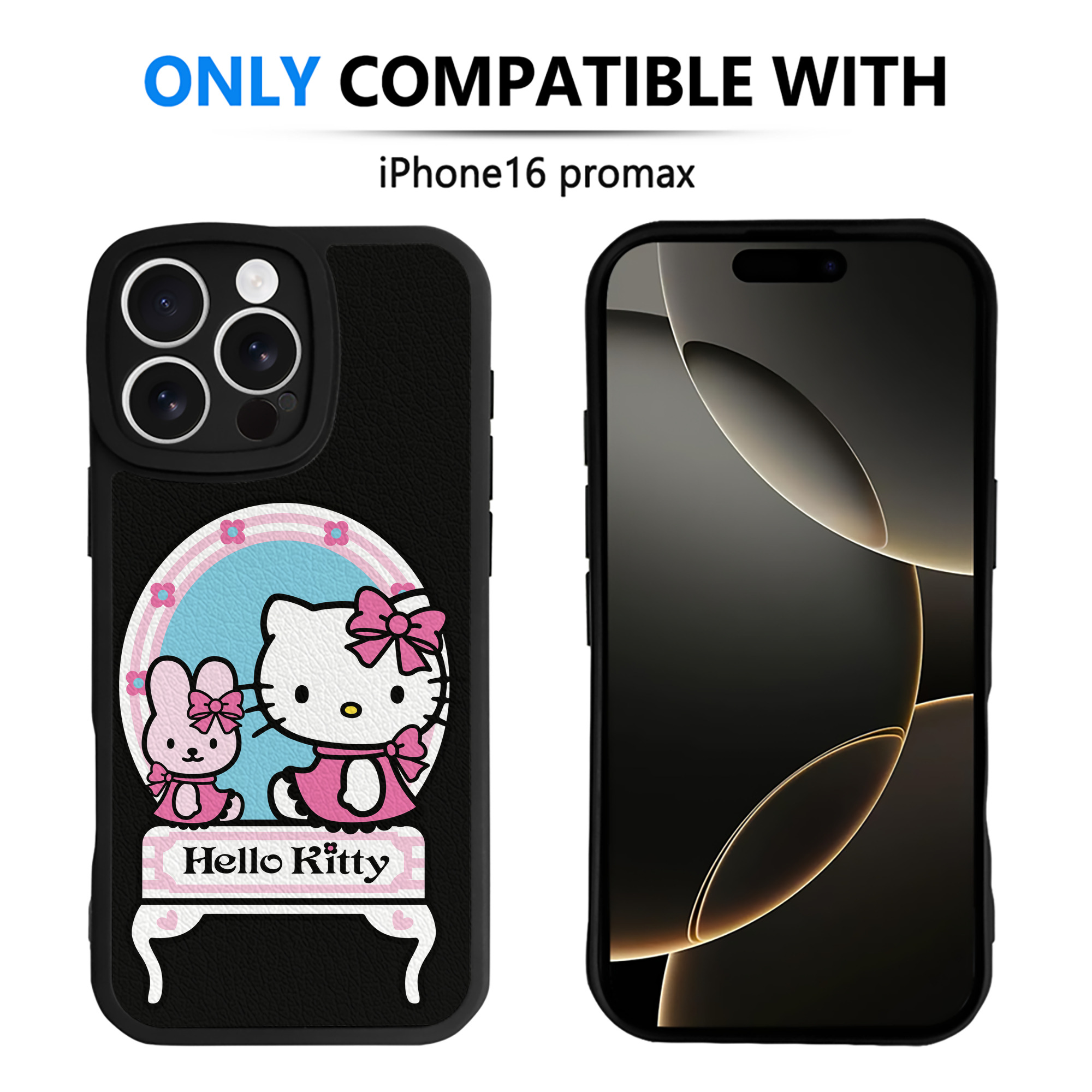 （画像用） Hello Kitty ハローキティ 【iPhone 16シリーズ対応】シリコンスマホケース（レザー調） 材質：シリコン